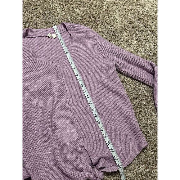 Moth by Anthropologie Women's V-Neck Tie-Front Sweater Purple Size S - Picture 9 of 9